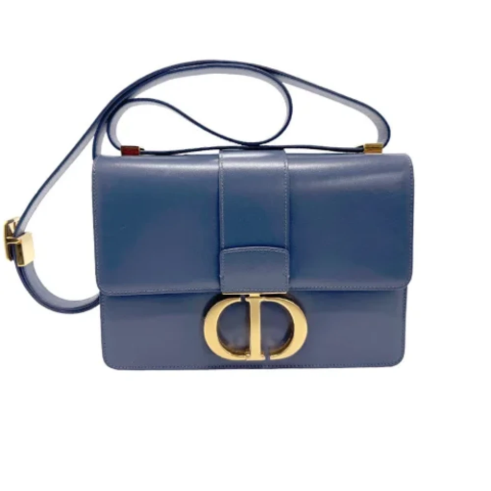Dior Vintage Pre-owned Leather dior-bags Blue Dames