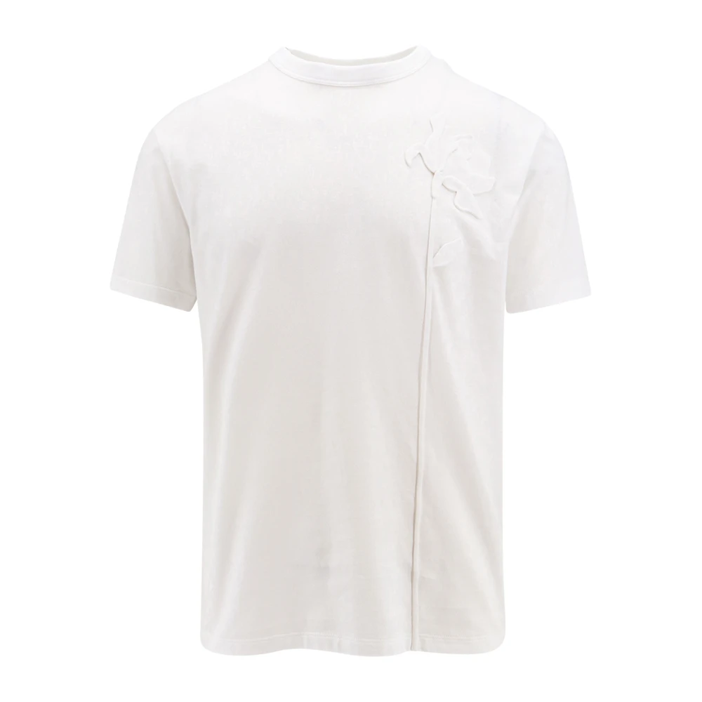 Valentino Bloemen Katoenen T-Shirt White Heren