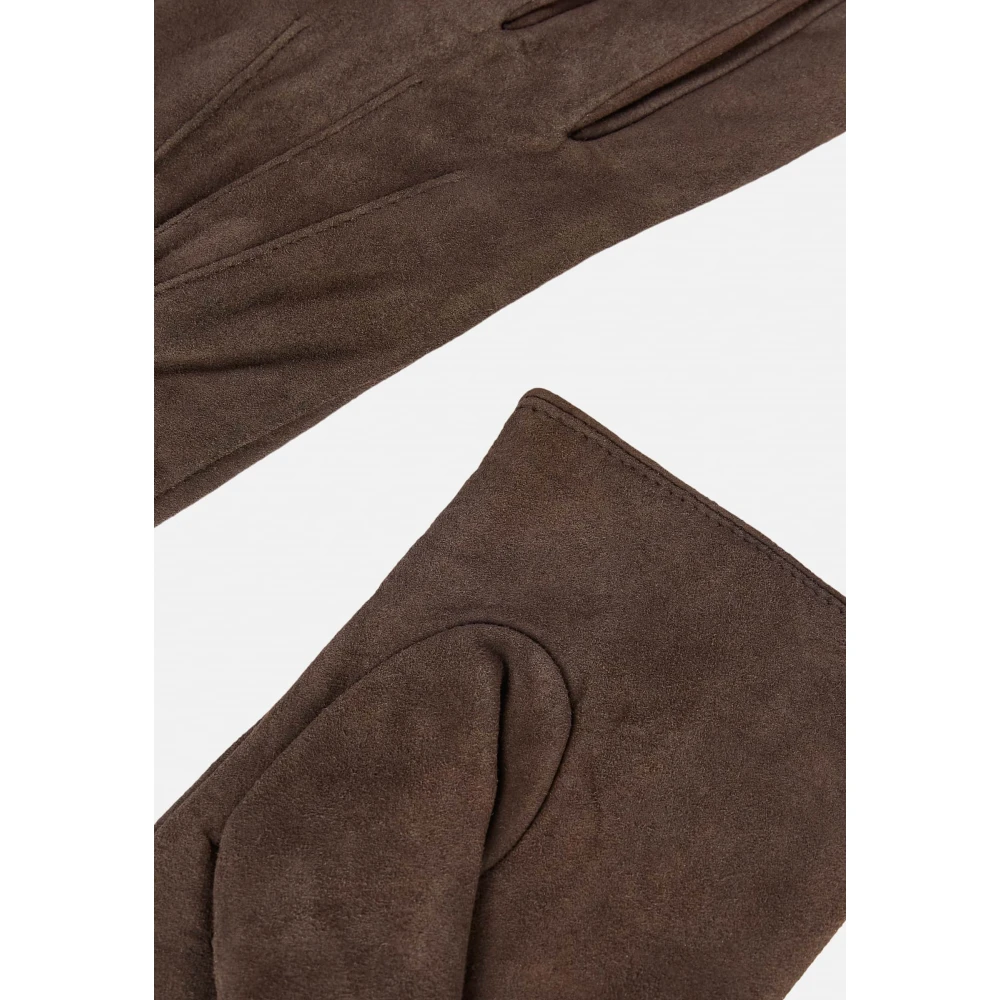 Boggi Milano Zamsleren handschoenen Brown Heren