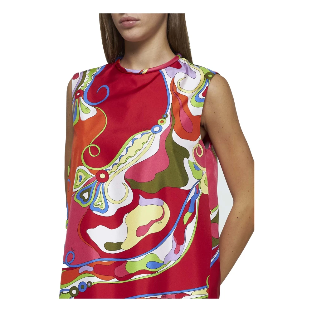EMILIO PUCCI Mouwloze Stijlvolle Top Multicolor Dames