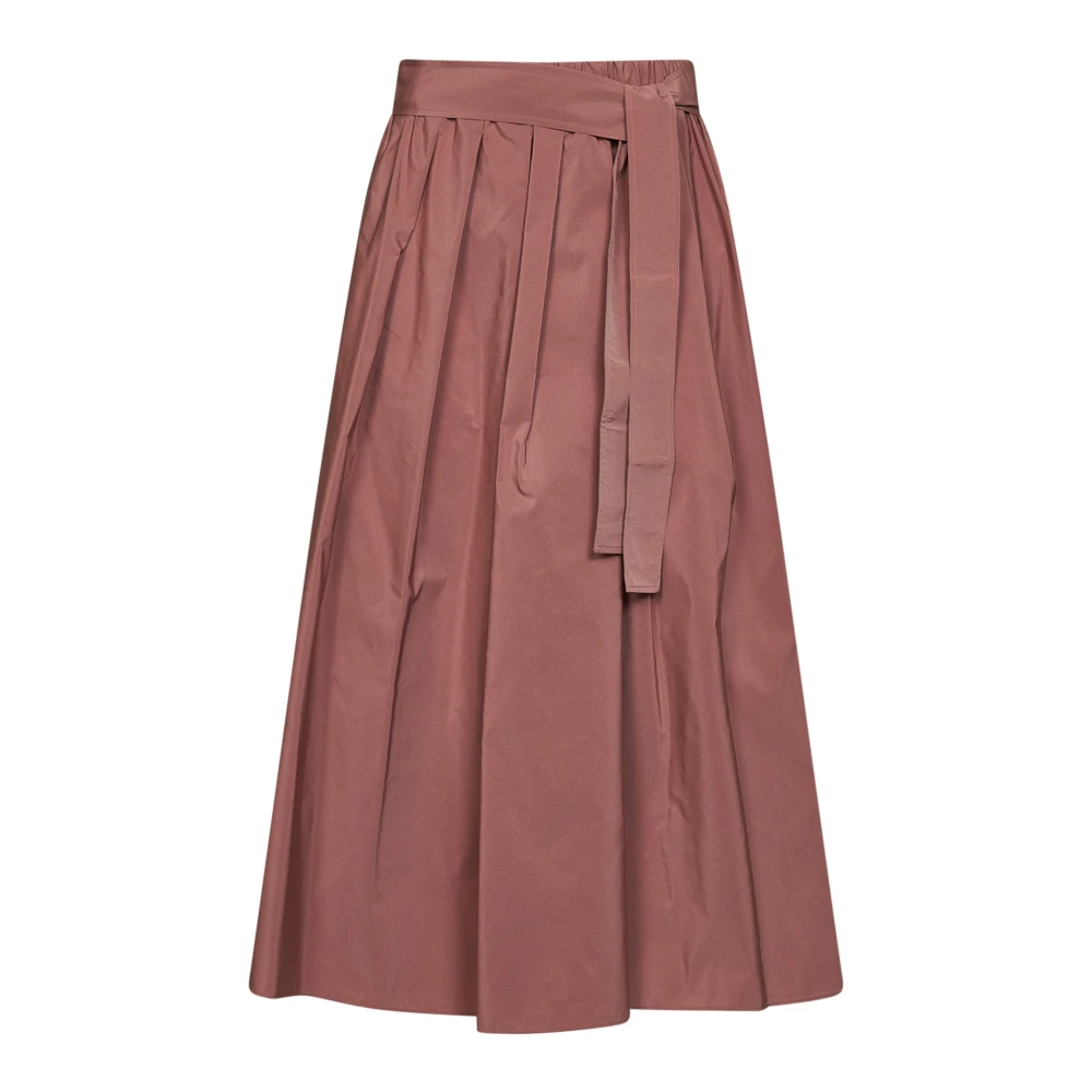 Weekend Max Mara Vrouw Roze Rokken Dames, M, Katoen, Wkdalpaca Midi Rok