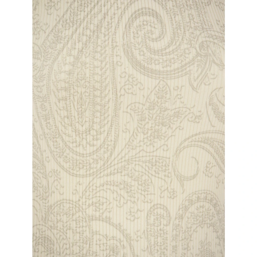 ETRO Mouwloze top met Paisley print van zijdeblend White Dames
