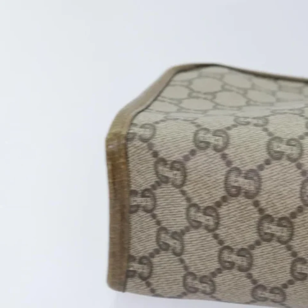 Gucci Vintage Pre-owned Canvas clutches Beige Dames