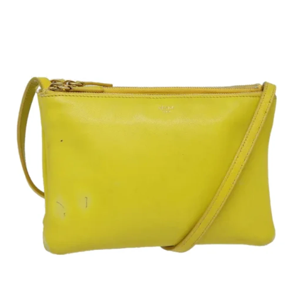 Celine Vintage Pre-owned Leather celine-bags Yellow Dames