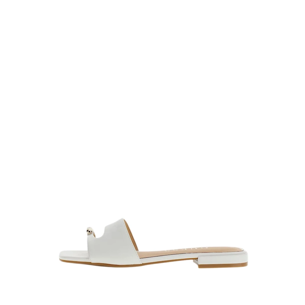 Guess Women's White Sliders, 5 Uk, Tablita Slide Sandal