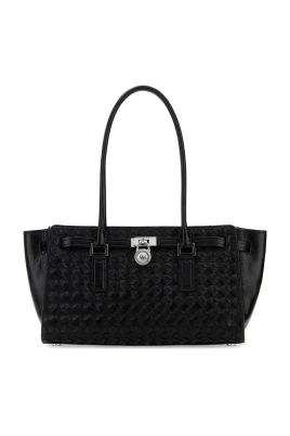 Hamilton Moderne Small Woven Leather Satchel