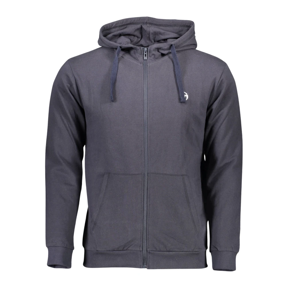 Sergio Tacchini Blauwe Hoodie met Rits van Katoen Blue Heren