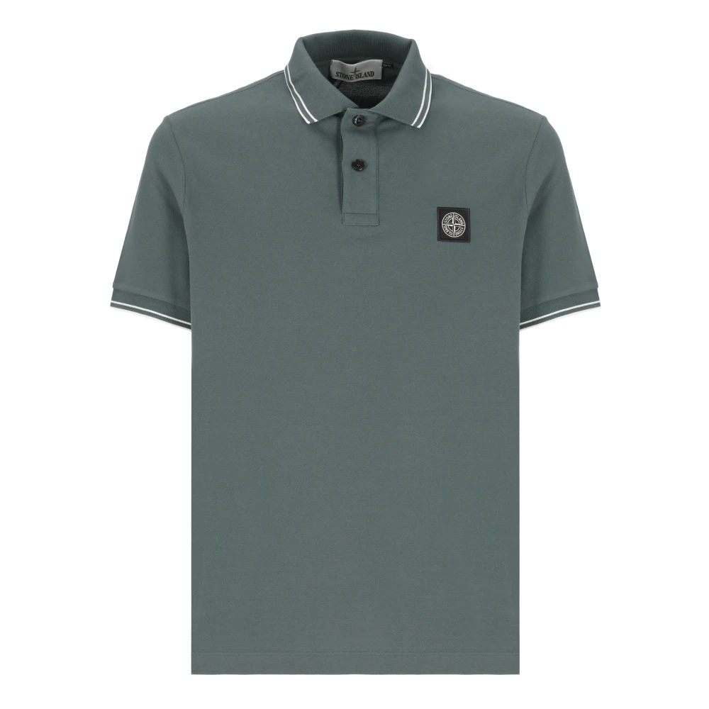 Stone Island Groen Poloshirt met Logopatch Green Heren