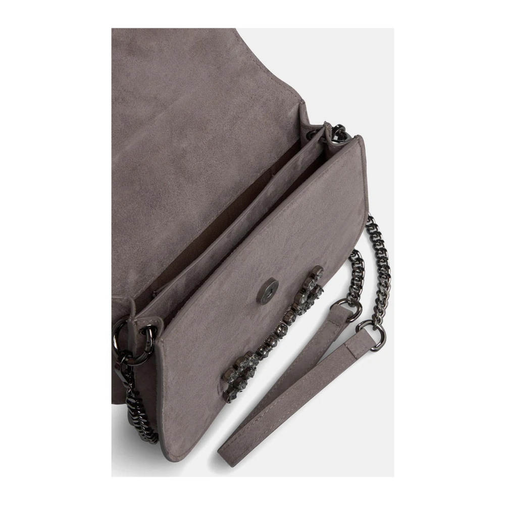 Alma en Pena Strass gesp clutch tas Gray Dames