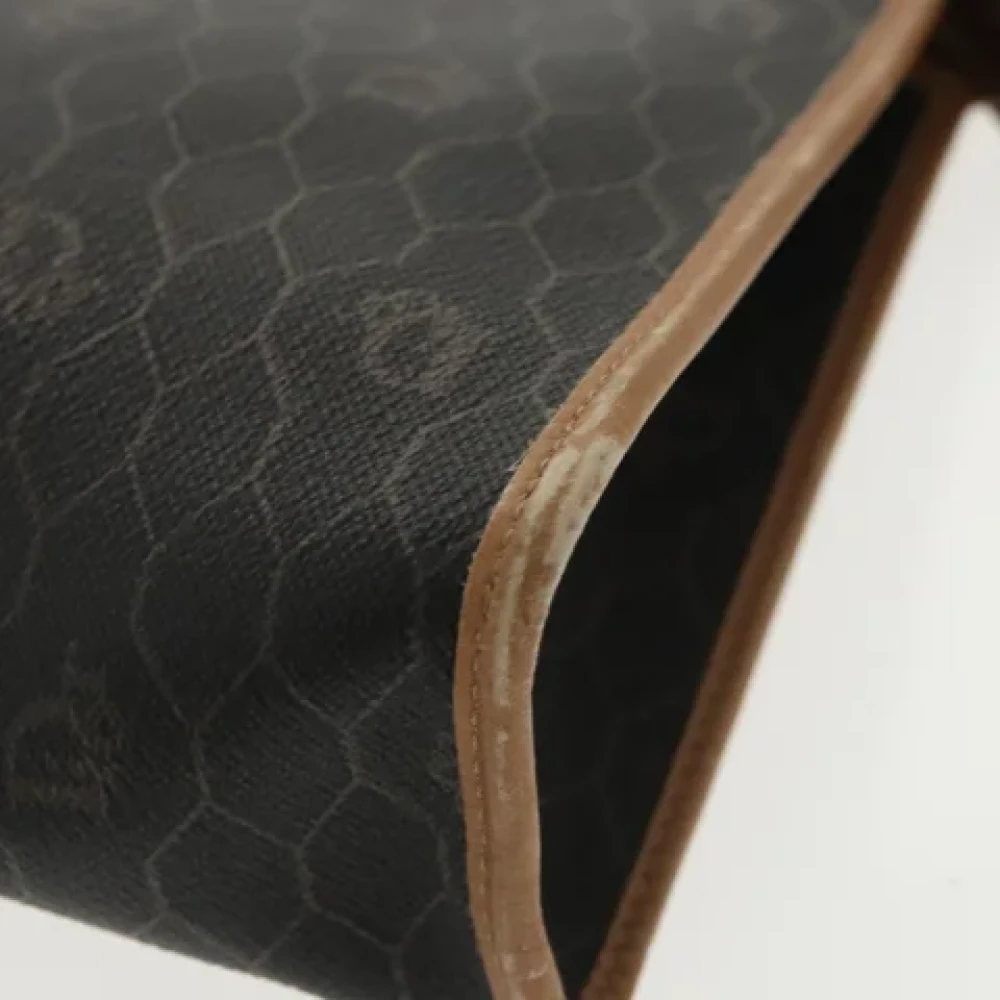 Dior Vintage Pre-owned Canvas clutches Black Dames