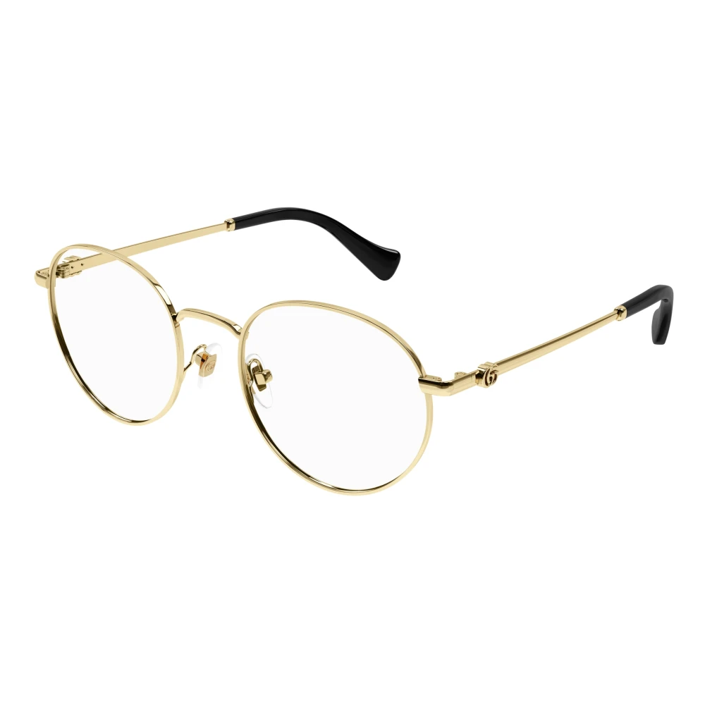 Gucci Zwarte Gouden Brillen Yellow Unisex