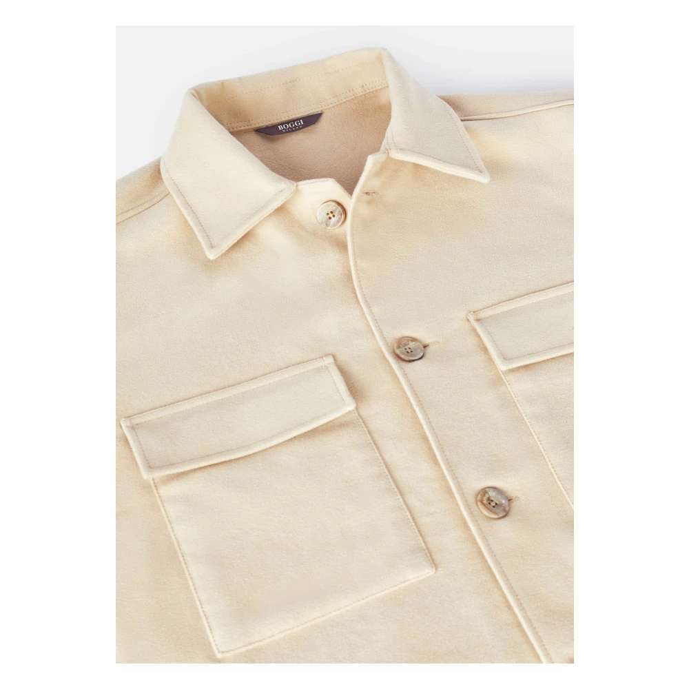 Boggi Milano Link Shirt Jacket Beige Heren