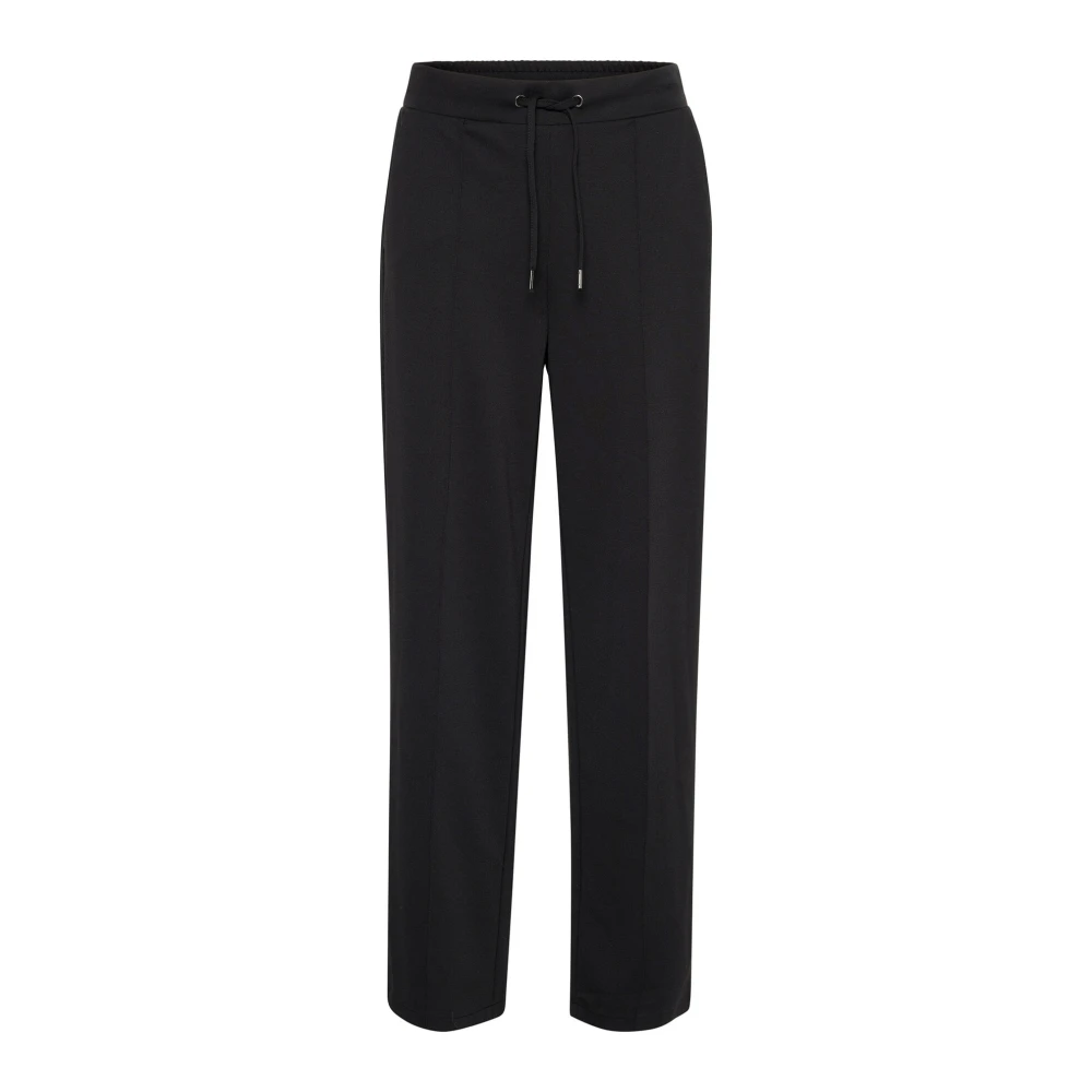 Kaffe Women's Black Straight Trousers Deep Small