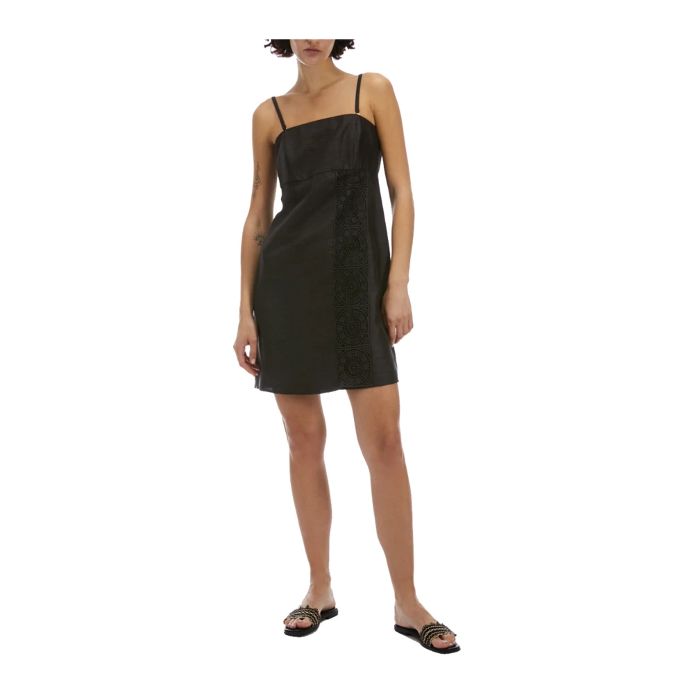 Pennyblack Jurk met Geometrisch Macramé Overlay Black Dames