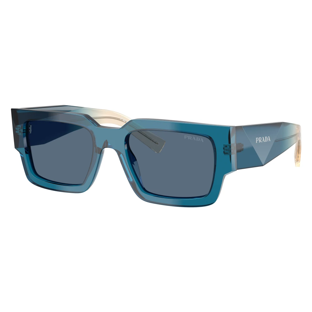 Prada Unisex Blue Rectangle Sunglasses