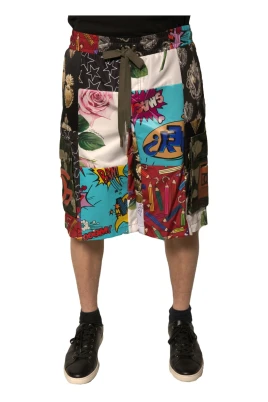 Patchwork Cargo Bermuda Shorts