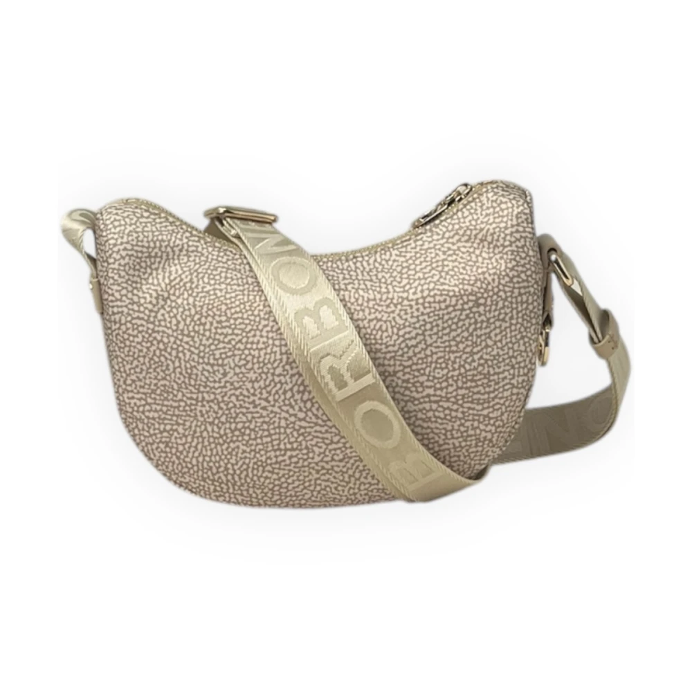 Borbonese Luna Mini Tas in Stijlvol Ontwerp Beige Dames