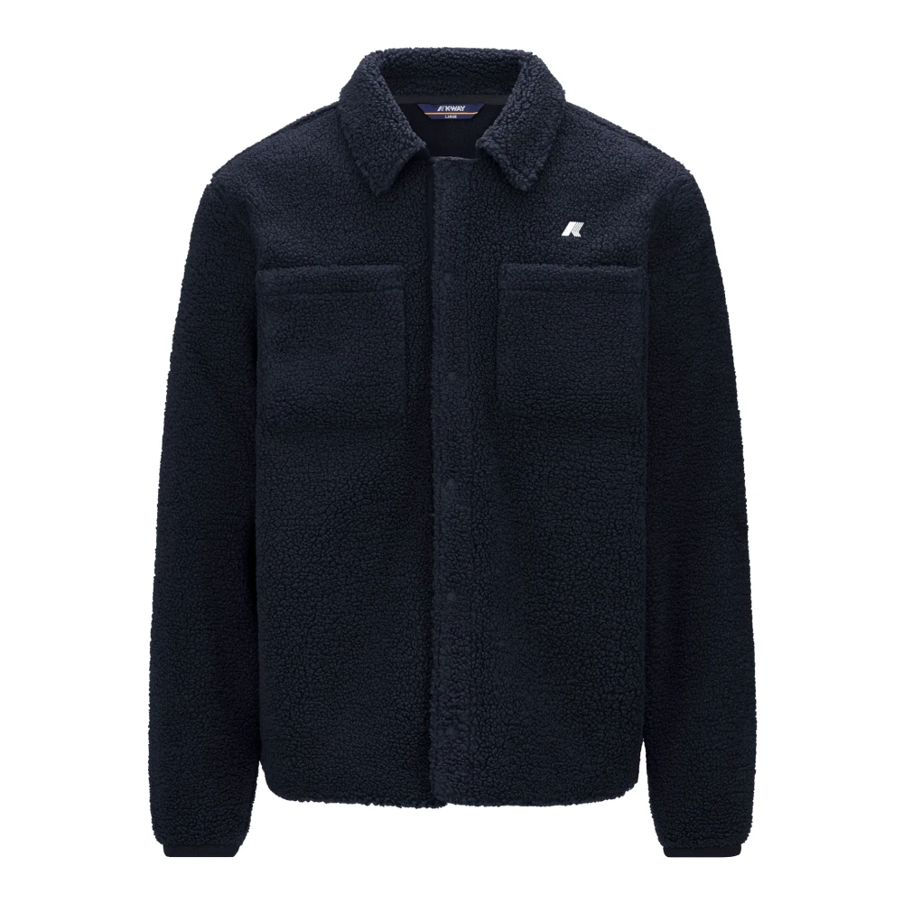 K-Way Uomo Nero - Camicia Giacca Sherpa Polar - Jackets - L - Immagine 2