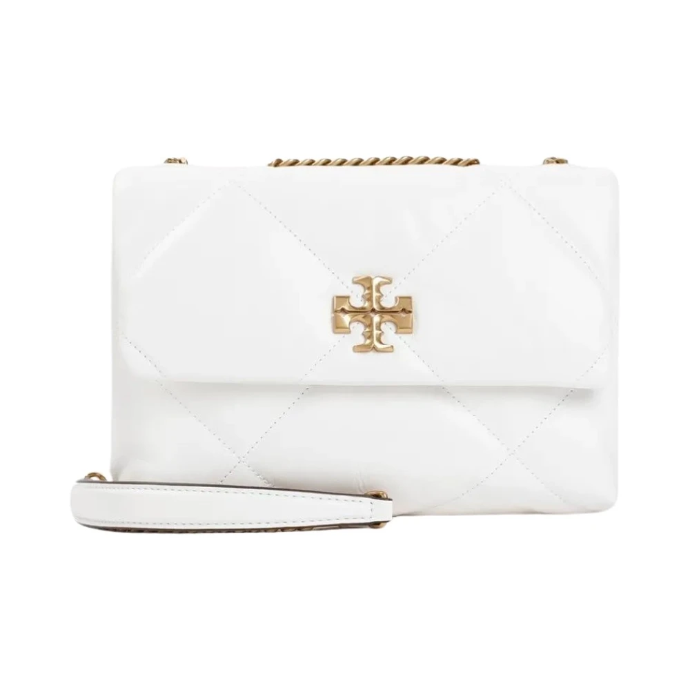 TORY BURCH Diamant Quilt Convertible Tas White Dames