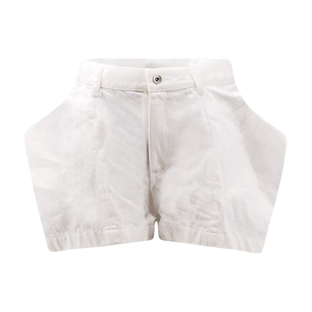 Sacai Beige Cotton Shorts - Female - Denim Shorts - M - Shorts