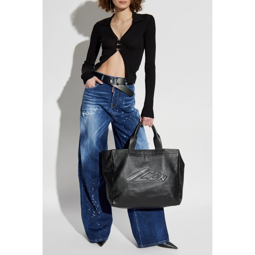 Dsquared2 Geribbelde cardigan Black Dames