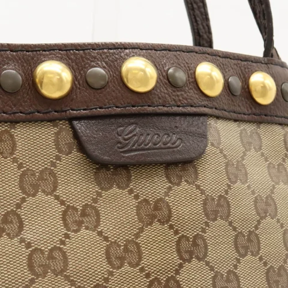 Gucci Vintage Pre-owned Canvas gucci-bags Beige Dames