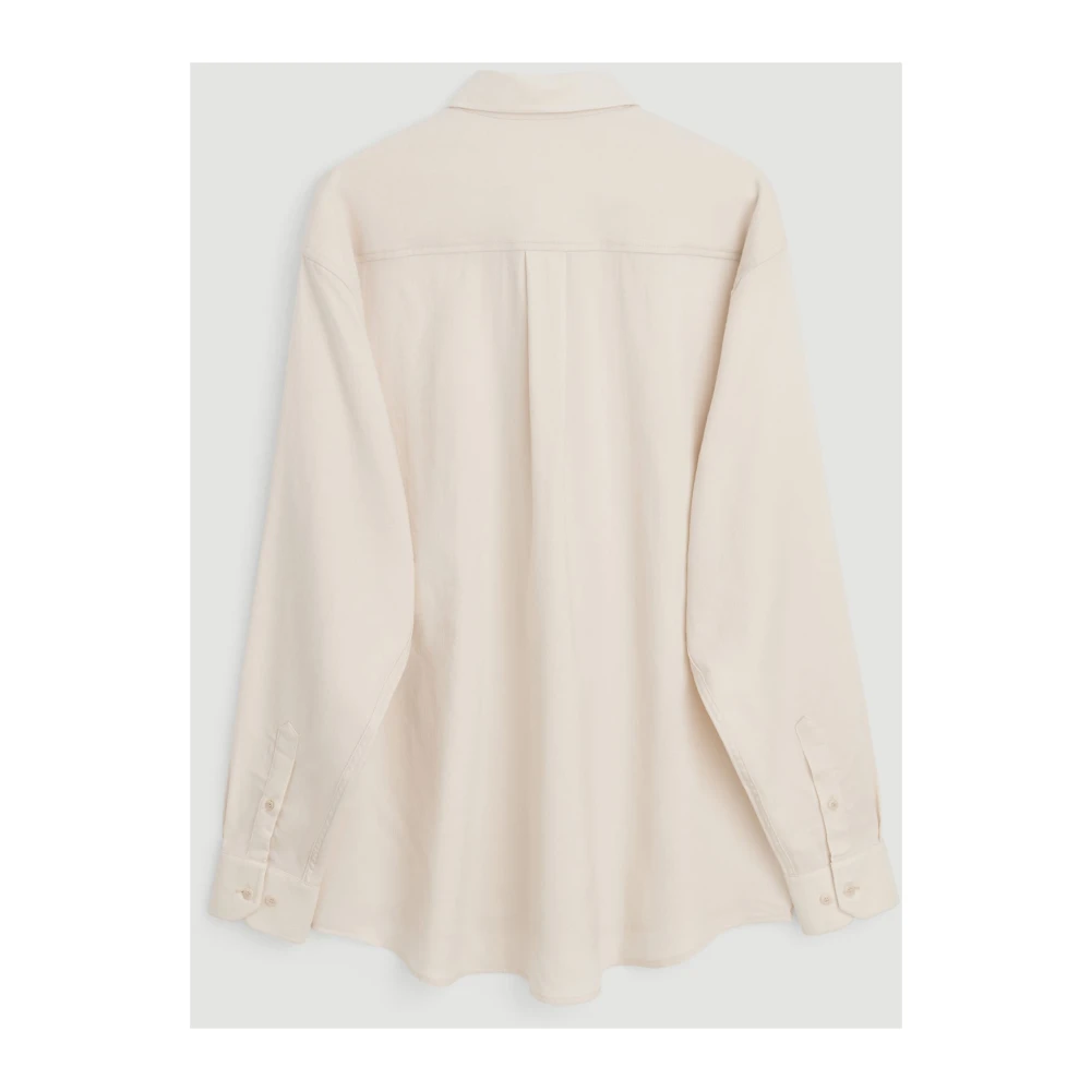 Soulland Relaxed Fit Wol Overhemd Beige Heren