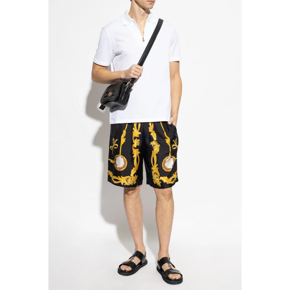 Versace Zijden shorts Black Heren