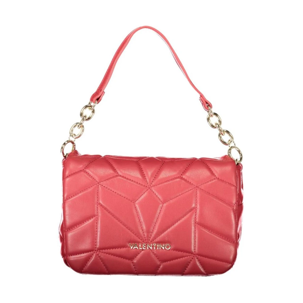 Valentino , Shoulder Bags, Female, Red, One Size, Polyethylene Handbag With Removable Chain Handle And Adjustable Strap