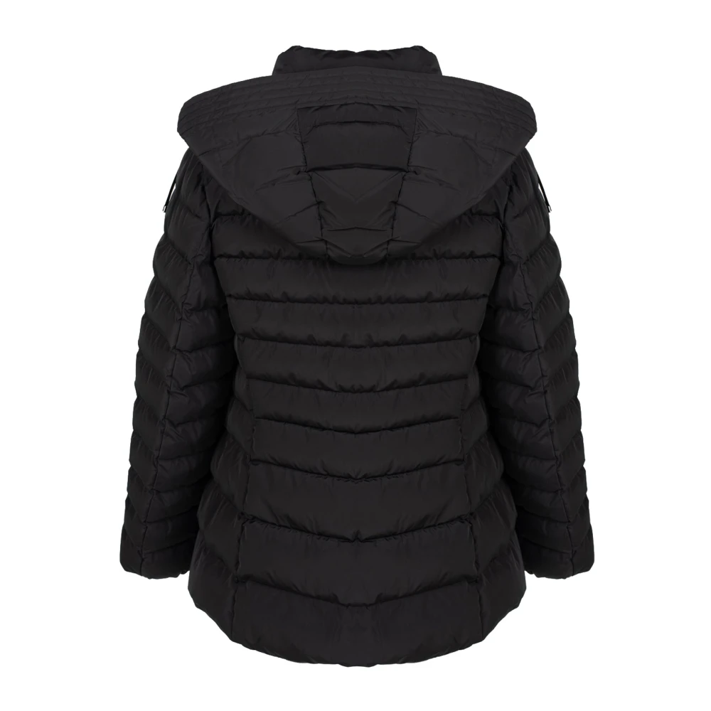 Geox Gewatteerde jas met afneembare kraag Black Dames