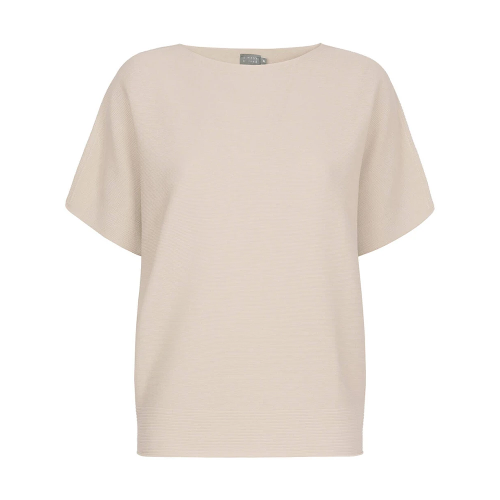 No man's land Top met korte mouwen Beige Dames