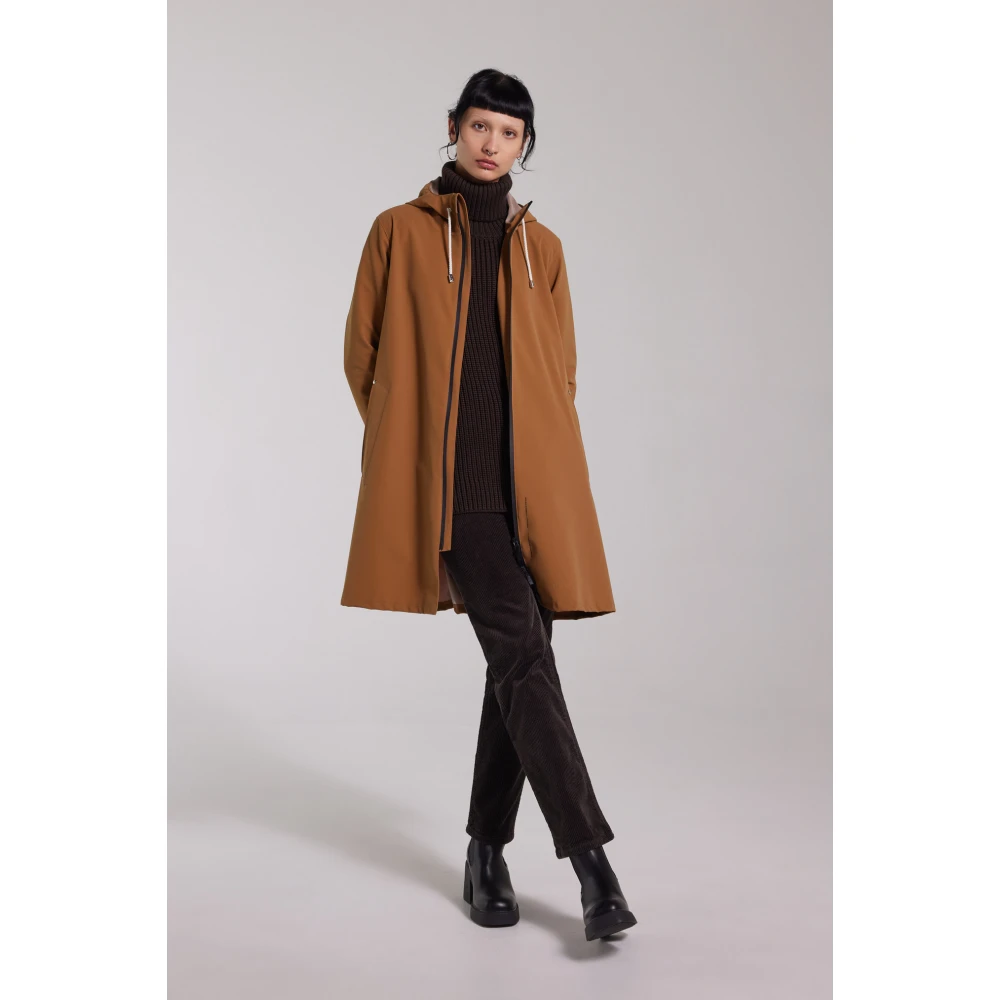 Stutterheim Lichtgewicht Matte Rits Regenjas Brown Dames