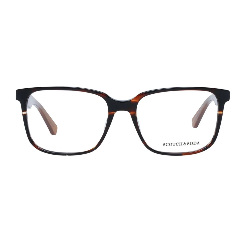 Scotch & Soda Bruine Rechthoekige Optische Monturen Brown Heren