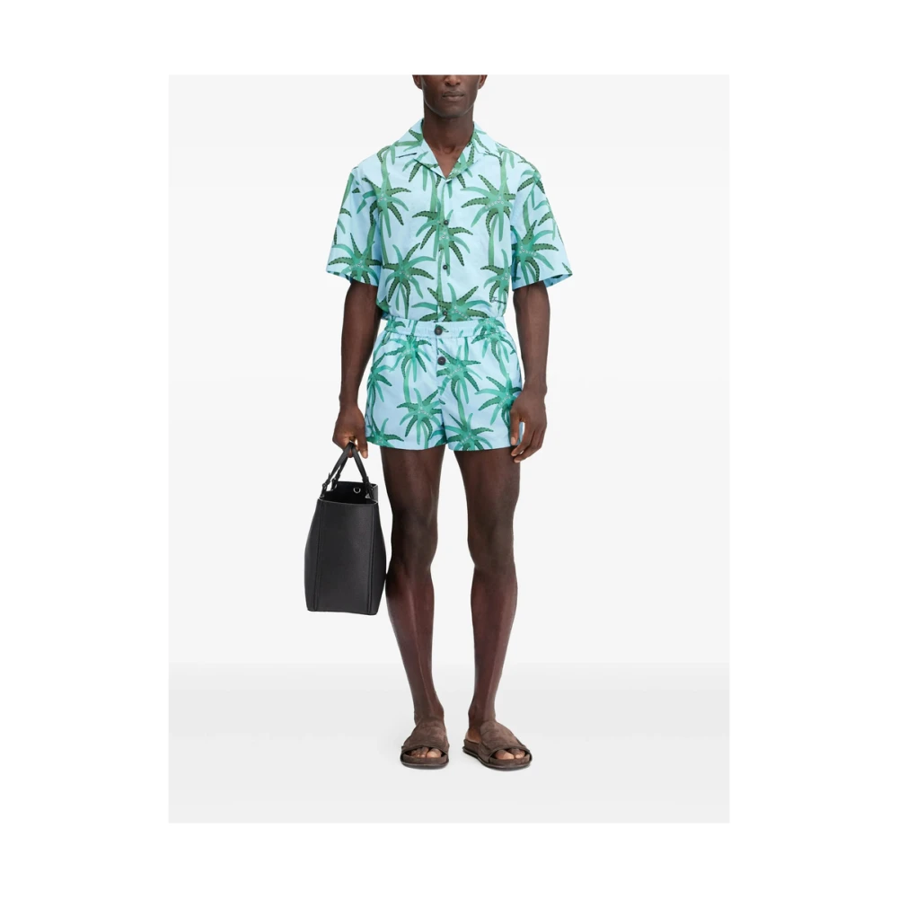 Jacquemus Blauwe Aqua Strandkleding met Voorzak Blue Heren