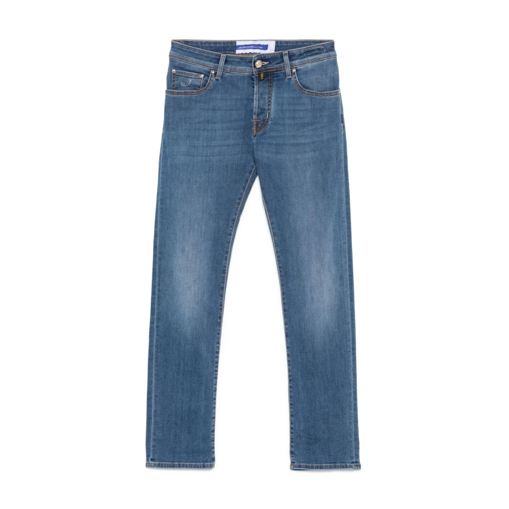 Jacob Cohën Men's Blue Jeans Button Fly Classic Pockets