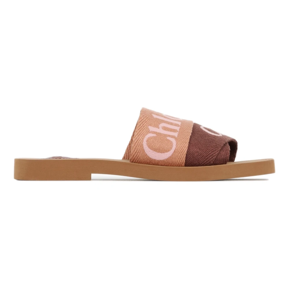 Chloe Women's Brown Woody Canvas Slides UK Size 3 - Mytheresa - Image 4
