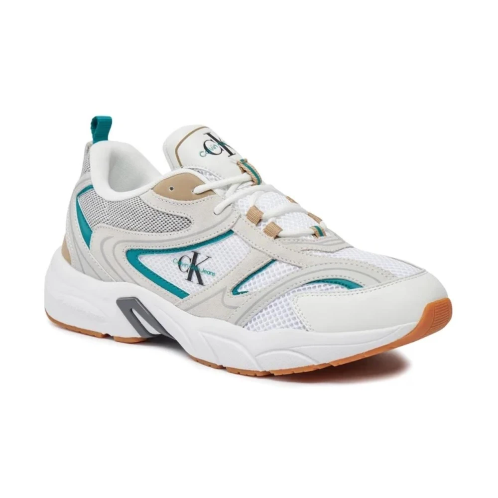 Calvin Klein Men's Multicolor Sneakers, 8 Uk, Retro Su-Mesh Trainers