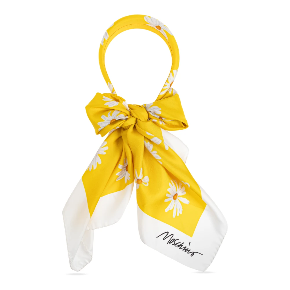 Moschino Hoofdband met sjaal Yellow Dames