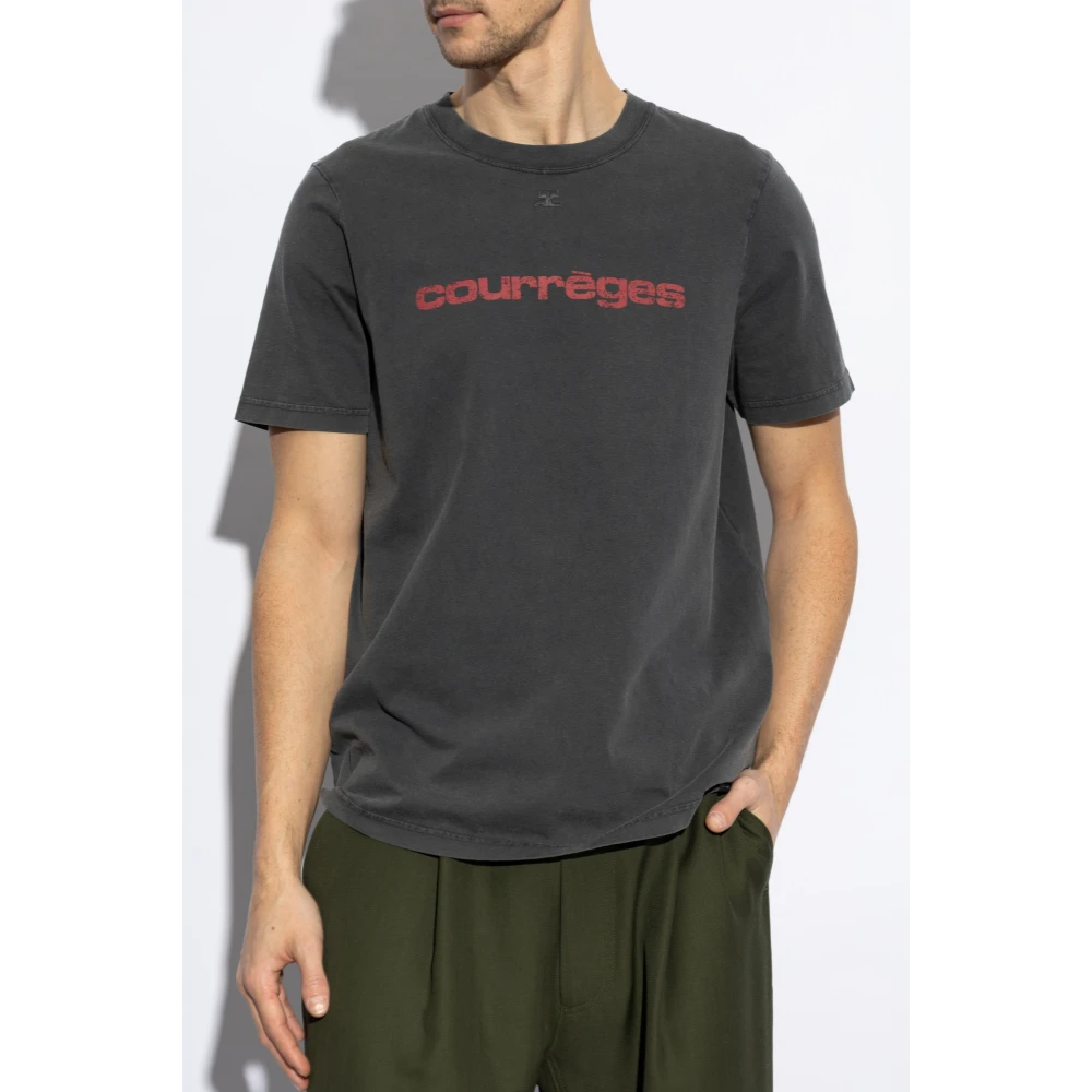 Courrèges T-shirt met print Gray Heren