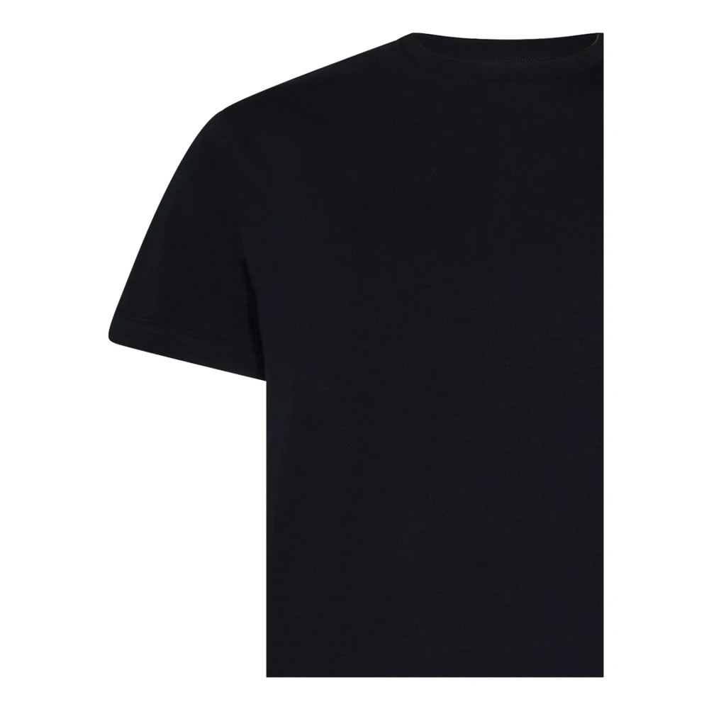 Jil Sander Blauwe Geribbelde Crew Neck T-shirts en Polos Blue Heren