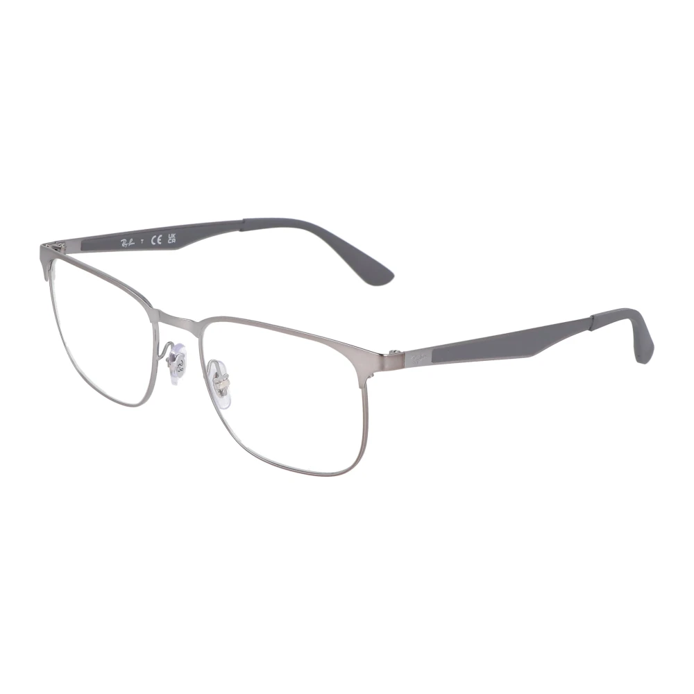 Ray-Ban Vierkante Metalen Montuur Brillen Gray Unisex