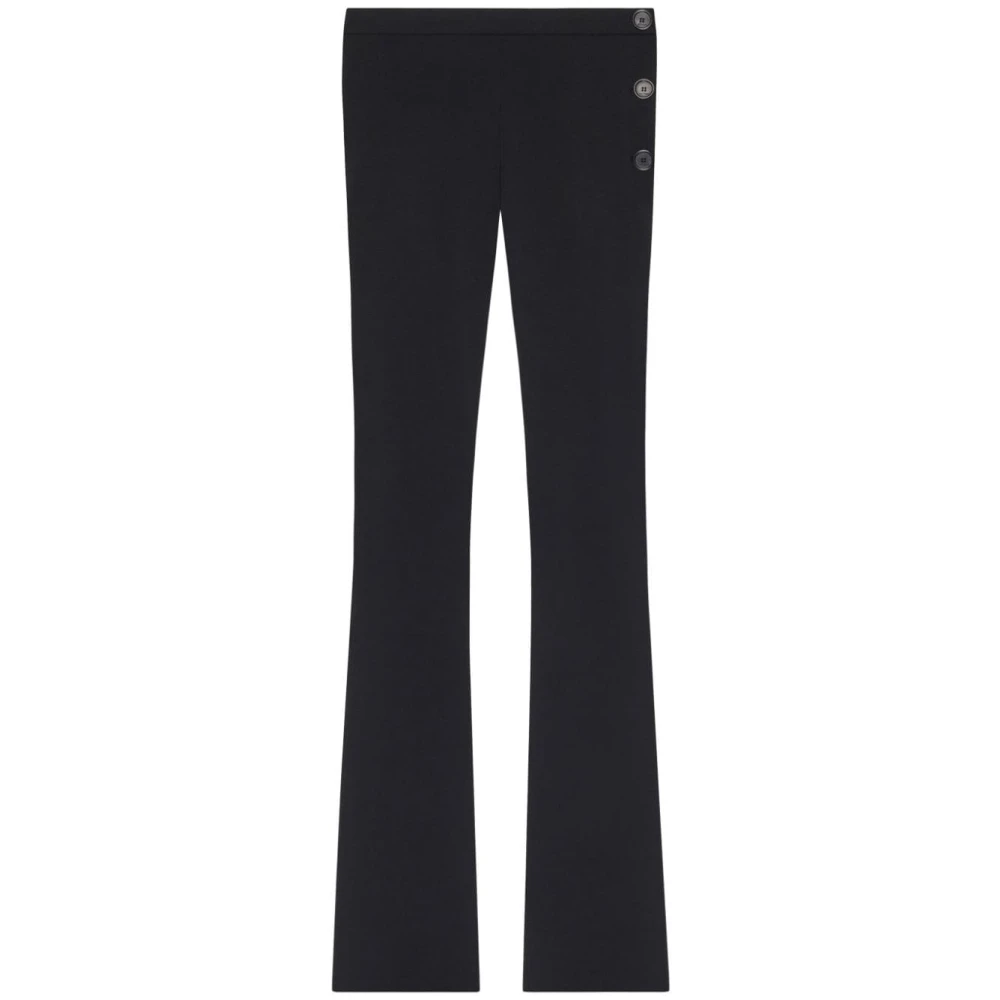 Courrèges Zwarte Wollen Flared Broek Black Dames