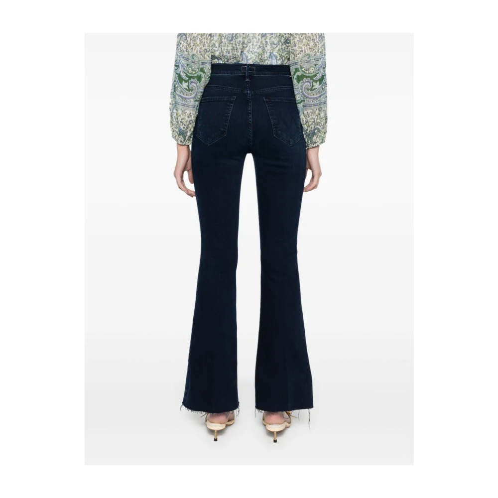 Mother Fray Flare Jeans Blue Dames
