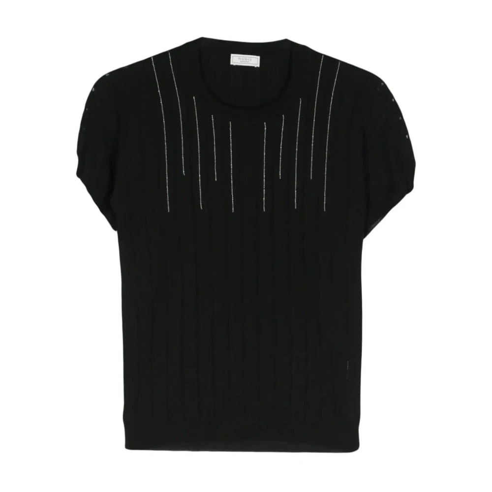 PESERICO Stijlvolle Tricot Sweater Black Dames