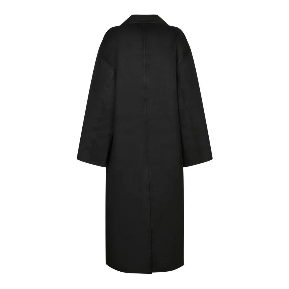 Loulou Studio Zwarte jas voor vrouwen Aw24 Black Dames