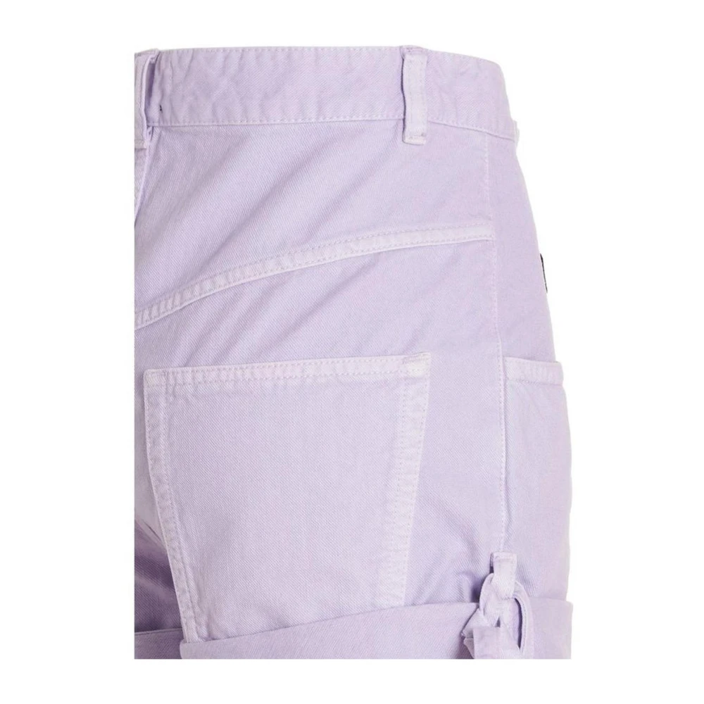 Isabel marant Lila High Waist Denim Shorts Purple Dames