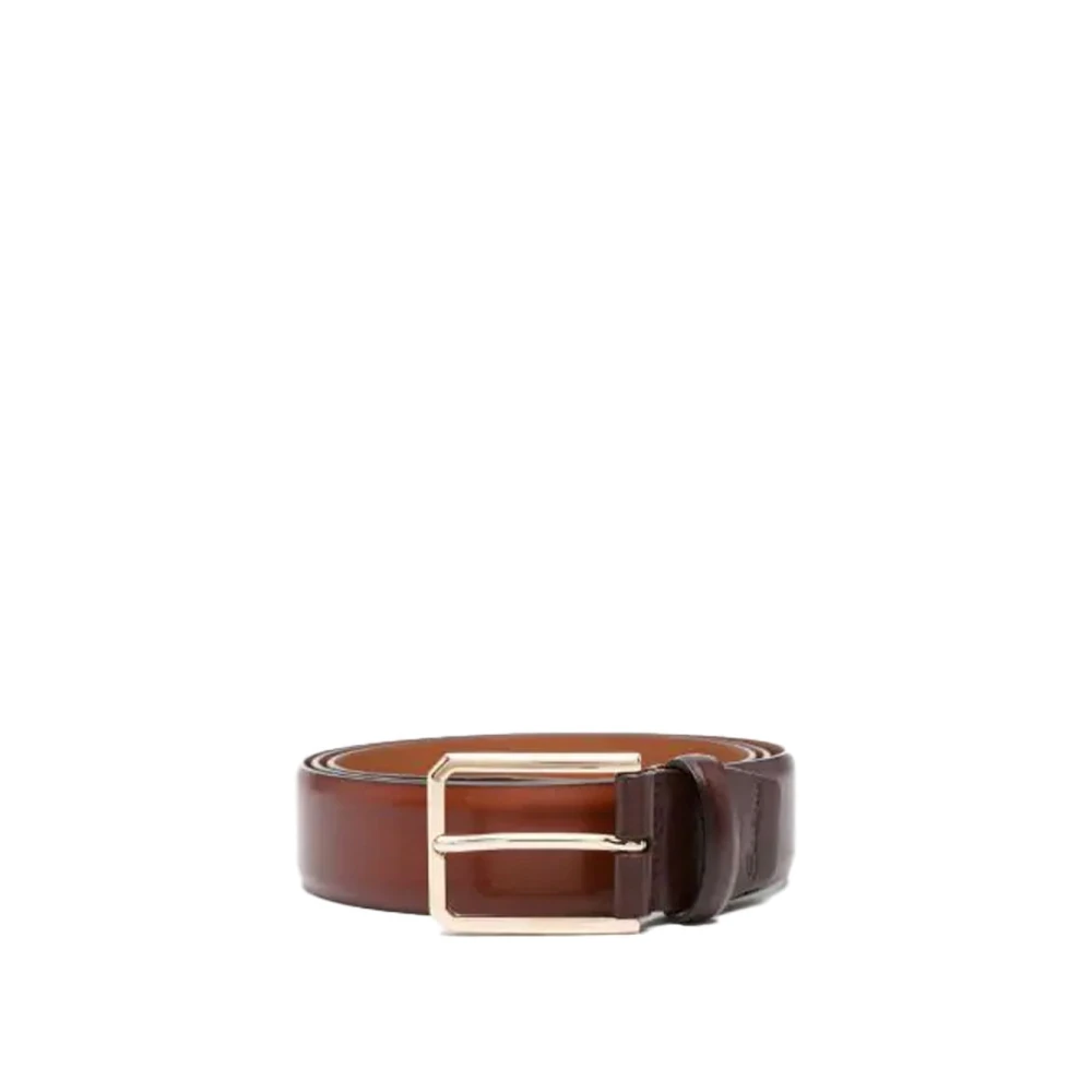 Santoni Chic Leather Belt Brown Heren