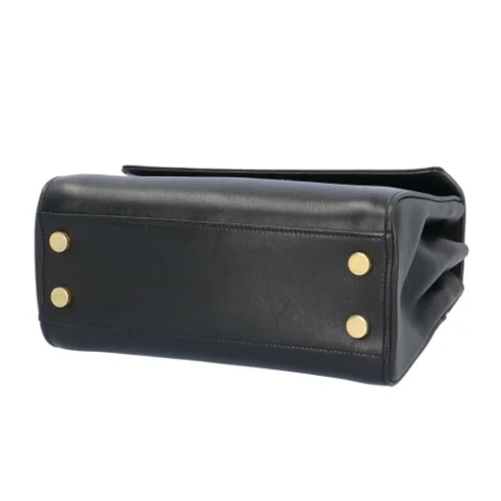 Saint Laurent Vintage Pre-owned Leather handbags Black Dames