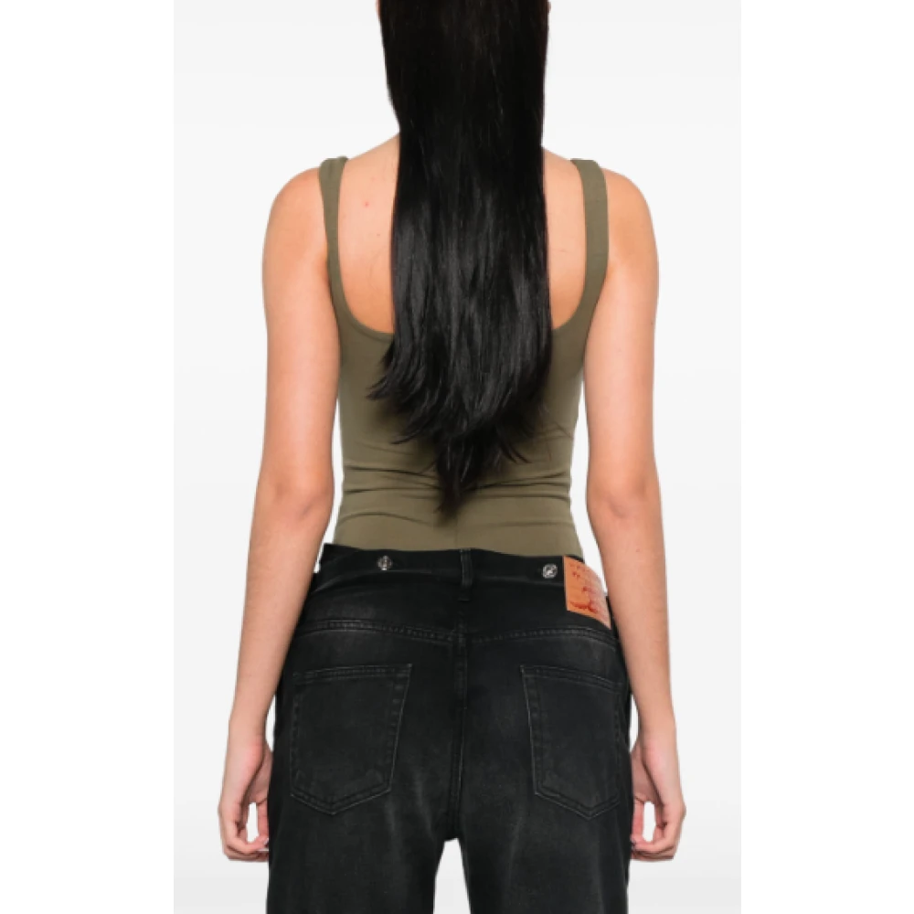 Entire Studios Militaire Square Neck Bodysuit Green Dames