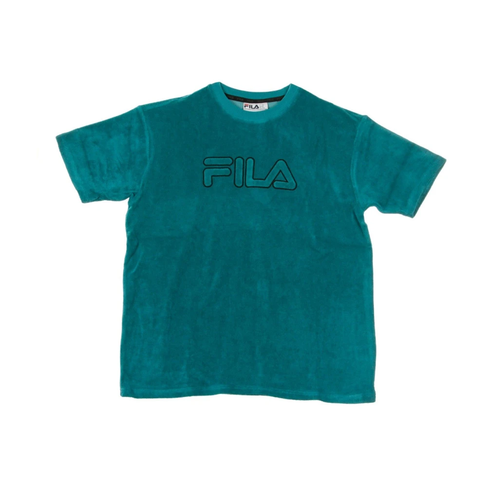 Fila Terry Towelling Teal T-Shirt Blue, Herr